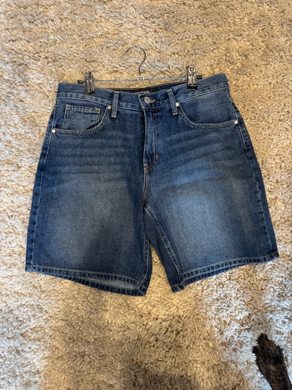 Just Black Dark Blue Denim Shorts